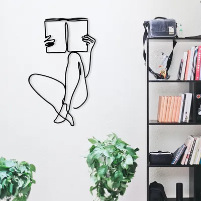 Image de Wallity, accessoire mural décoratif en métal, Adios, noir, 100 % MÉTAL, 37,5 x 60 cm