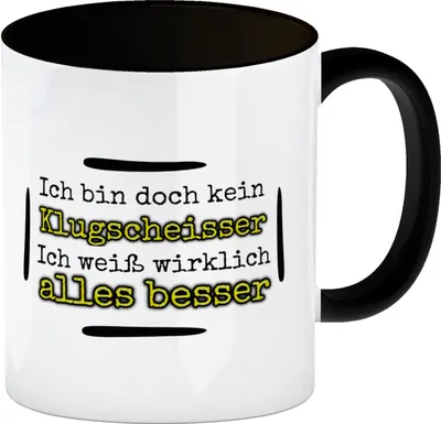 Produktbild von Ich bin doch kein Klugscheisser, ich weiß wirklich alles besser Kaffeebecher