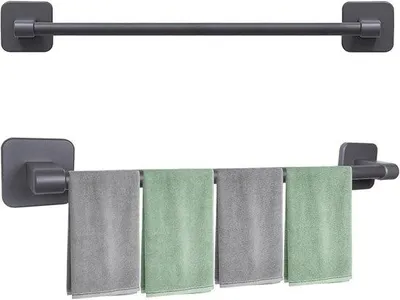 Zdjęcie produktu dla Samoprzylepny uchwyt na ręczniki do łazienki i kuchni – łatwy montaż i oszczędność miejsca – 70 cm