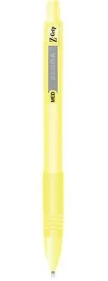 Obrázek produktu pro Kuličkové pero, 0,27 mm, s mechanismem pro vysouvání, žluté tělo, značka ZEBRA "Z-Grip Pastel", barva modrá