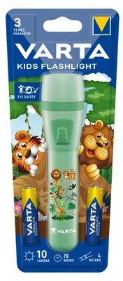 Produktbild von VARTA KIDS LED-Taschenlampe mit AA-Batterien für Kinder, 10 lm bis 4 m