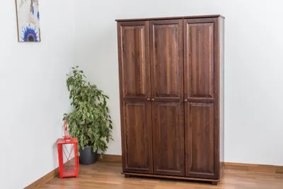 Produktbild von Kleiderschrank Holz Nussfarben 016 - Abmessung 190 x 120 x 60 cm (H x B x T)