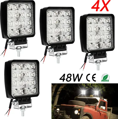 Obrázok produktu pre LED svetlomety Pracovné svetlo 4 kusy LED automobilové 48W reflektory pre traktory, LED, vybavené najnovšou LED technológiou, 10-30V DC