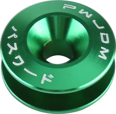 Imagen del producto de Arandela para parachoques, fijador rápido, arandela para parachoques, aleación de aluminio, fijador rápido para automóvil, 9 colores, juego de 4 (verde)