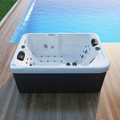 Produktbild von TroniTechnik® Outdoor Whirlpool LEVANZO inkl. Heizung, Hydromassage, Sanitäracryl und Farblicht, 190x135cm 450 Liter