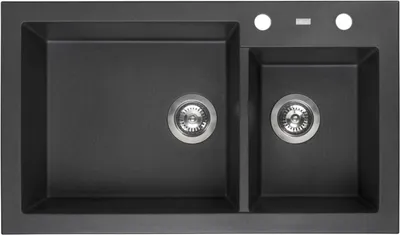Produktbild von Reginox Amsterdam 25 Küchenspüle mit Restebecken schwarz metallic