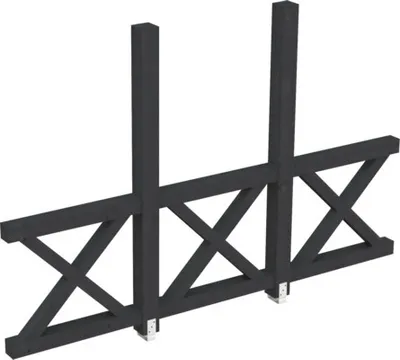 Produktbild von Seitenwand Andreaskreuz SKAN HOLZ 293 x 210 cm anthrazit