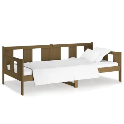 Image de vidaXL Lit de jour pin massif brun miel 90x190 cm