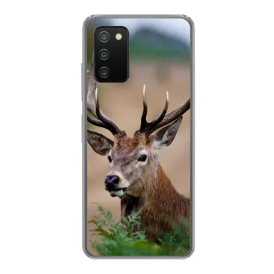 Produktbild von MuchoWow® Handyhülle Schutzhülle Hülle für Samsung Galaxy A03s Hirsche - Farne - Natur Silikon Softcase Handy Hülle - Schutz