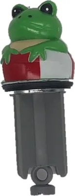 Produktbild von Waschbeckenstöpsel Conny Clever 3D Frosch - Abfluss-Stopfen, für alle handelsüblichen Abflüsse, Kunststoff, 4.7 x 10 x 5.2 cm, Grün