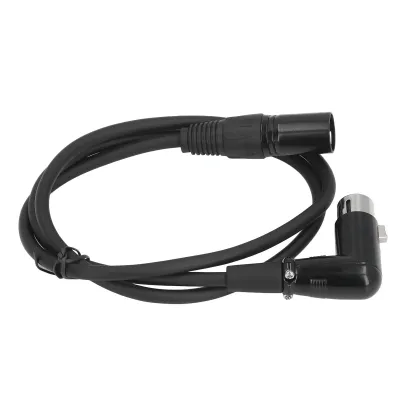 Image de Câble Audible XLR, connecteur droit sur coude à 90 degrés, femelle, câble microphone symétrique à 3 pôles, 1 mètre
