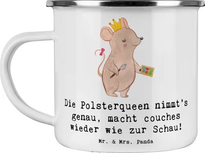Produktbild von Mr. & Mrs. Panda Pott Polsterei Präzision - Weiß - Geschenk, Motivtasse, Handwerkskunst, Kaffeepott, Teetasse, Möbelrestaurierung, Berufsprodukte, Beruf, Polsterin, Couch
