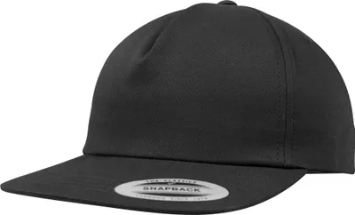 Produktbild von Yupoong Flexfit Uni Unstrukturierte 5 Panel Baseballkappe RW7657 (Einheitsgröße) (Schwarz)
