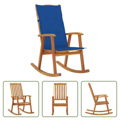 Produktbild von The Living Store Schaukelstuhl mit Auflagen Massivholz Akazie