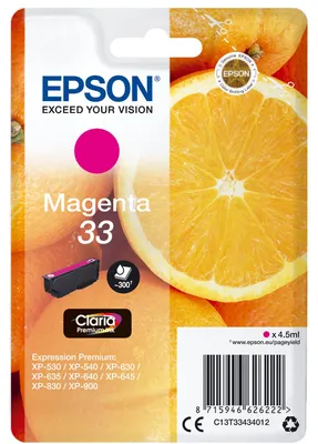 Image de Epson 33 - 4.5 ml - Magenta - Original - Blister - Cartouche d'encre