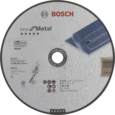 Produktbild von Bosch Trennscheibe gerade Best for Metal Rapido A 46 V BF 230 mm 22,23 mm 1,9 mm - 2608603522