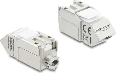 Produktbild von Delock Keystone Modul RJ45 Buchse zu LSA Cat.6A 45° gewinkelte Buchse geschirmt