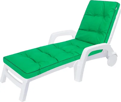 Image de Hobbygarden Chaise longue Coussin pour Deckchair Coussin pour chaise longue - Coussin Hugo 201 x 55 x 8 cm, Vert