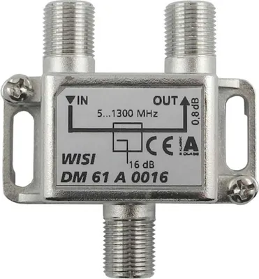 Produktbild von WISI 1-fach Abzweiger DM61A0016 5-1300MHz 16dB Klasse A (+10dB)