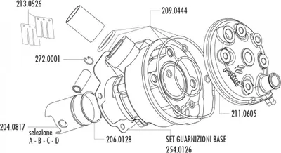 Zdjęcie produktu dla Zestaw uszczelek cylindra Polini 50cc do Minarelli AM6