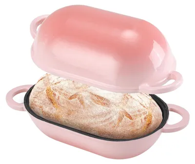 Imagen del producto de Molde para pan de hierro fundido - Esmaltado - 2,75 L - 30 x 15 x 15 cm - Con tapa