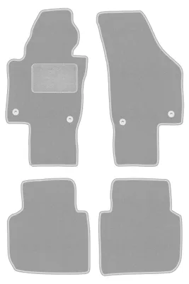 Imagen del producto de Alfombrillas de moqueta para Volkswagen Passat B6 / B7 USA 2005-2014 (sedán/familiar) – juego de 4 piezas, grises, a medida – Wielganizator OSLO