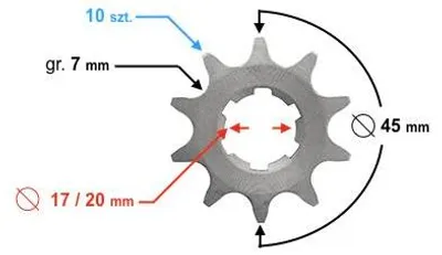 Produktbild von Moretti 10/428 Abtriebsritzel für WSK125