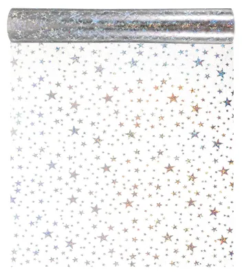 Produktbild von PVC Bastelfolie Transparent mit Glitzersterne Dünne Selbstgemacht Folie für Schmuckbeutel Nähen Gepäck und Handwerksprojekte 20cm X 120cm