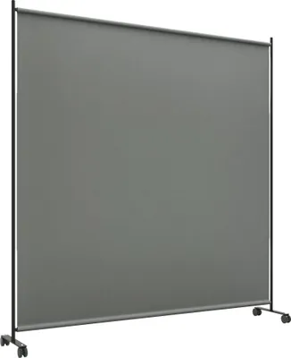 Image de Outsunny Panneau brise-vue paravent extérieur sur roulettes, brise vue jardin, opaque, autoportant, pour le jardin, terrasse, balcon, 183 x 30 x 181 cm, gris