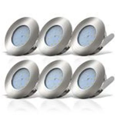 Obrázok produktu pre 6x LED zapustené bodové svietidlo ultraploché kúpeľňové stropné bodové zapustené svietidlo IP44 GU10