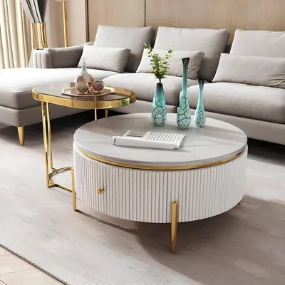 Produktbild von Runder Tisch Oval Set 2x Couchtisch Kaffeetisch Beistelltisch Design Wohnzimmer
