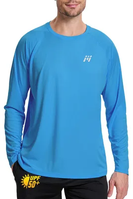 Productafbeelding van MEETWEE Heren rash guard, rash vest, langarm, UV-bescherming, T-shirt, basislaag