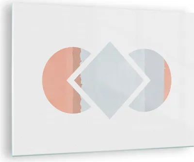 Produktbild von Bilder auf glas - Einteilig - Stück Geometrisch Diamant - 70x50cm - Glasbilder - Wandbilder - Bilder - zum Aufhängen bereit - Wanddekoration aus Glas - Glas Bilder - Wandbild auf Glas - GAA70x50-4690