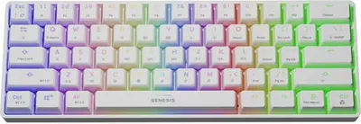 Zdjęcie produktu dla Klawiatura, Mechaniczna Klawiatura Do Gier Genesis Thor 660 Bezprzewodowa Podświetlenie RGB Gateron Czerwona Biała