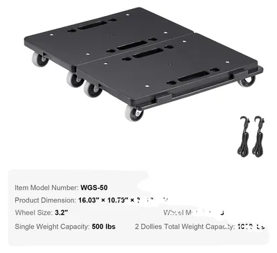 Image de Roulettes pour meubles, conception robuste, grande capacité de charge, 500 lbs par unité