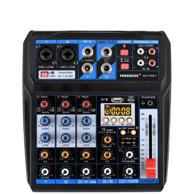 Obrázek produktu pro Audio mixér, 6 kanálů, připojení Bluetooth, EU PLUG