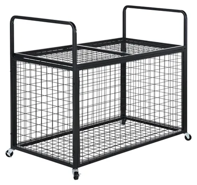 Produktbild von Ballwagen Rollwagen 1150 x 610 x 912 mm Sportbällen, Abschließbarer Basketballkäfig Ballkäfig, Sportausrüstung für den Innen- und Außenbereich