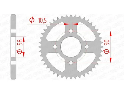 Produktbild von AFAM Kettenrad Stahl Standard - 428