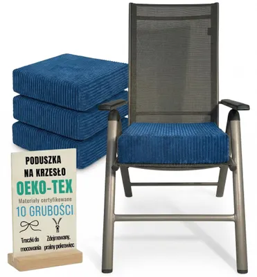 Zdjęcie produktu dla Poduszki24 - 4x poduszka do siedzenia 40x40 cm o grubości 10 cm wykonana ze sztruksu | piankowa poduszka na krzesło zmywalna poszewka | dla seniorów i dzieci | poduszka na krzesło, poduszka podłogowa