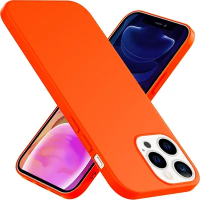 Image de NALIA Housse néon colorée pour téléphone portable iPhone 13 Pro Max, étui silicone Bumper Orange