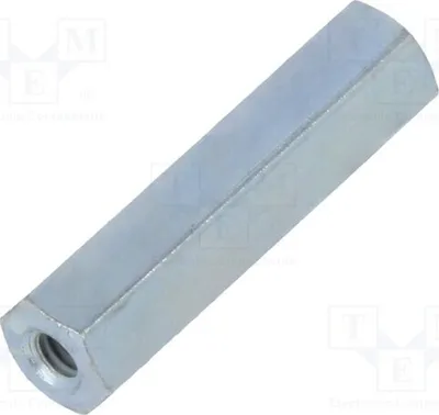 Immagine prodotto di 10 distanziatori filettati esagonali interni: M2,5, lunghezza 20 mm. 122X20 distanziatori
