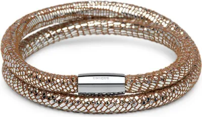 Produktbild von Zweireihiges Lederarmband für Clip-Charms silber