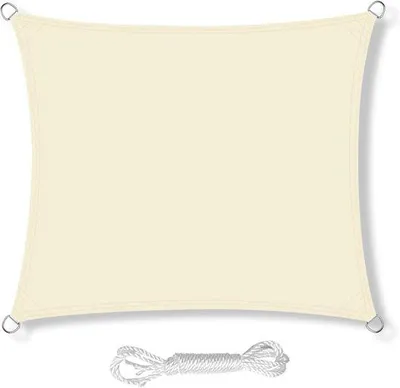 Zdjęcie produktu dla Siatka zacieniająca - model kwadratowy - 98% ochrony przed promieniowaniem UV - stal nierdzewna - 2m x 2m - idealna do ogrodu, tarasu, balkonu, patio, altany