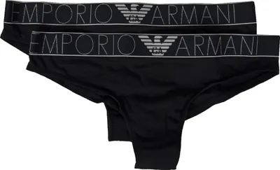 Immagine prodotto di Confezione 2 slip brasiliana elastico a vista donna EMPORIO ARMANI articolo 163337 1P227 C BI-PACK BRAZILIAN BRIEF, US/UK M / IT III / CN 165/70, Cotone 95%,Spandex 5%