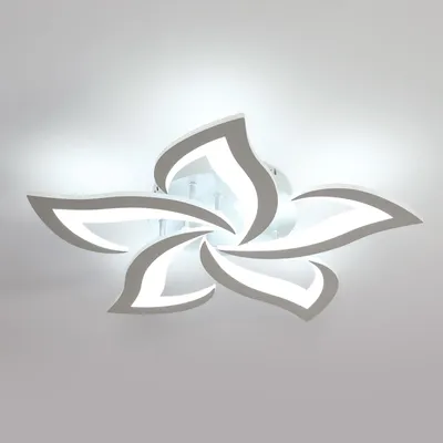 Image de SENIQU, lampe de plafond LED, éclairage pour salon, lampe de chambre 60W – Argent, 60W-6500K