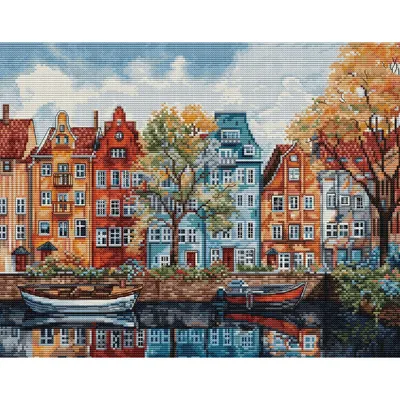 Produktbild von Luca-S Kreuzstich Stickpackung "Kopenhagen", Zählmuster, 30x24cm