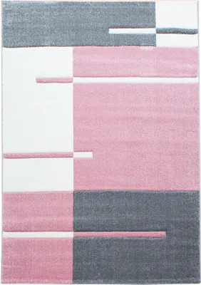 A flat lay of a rug with a geometric pattern.