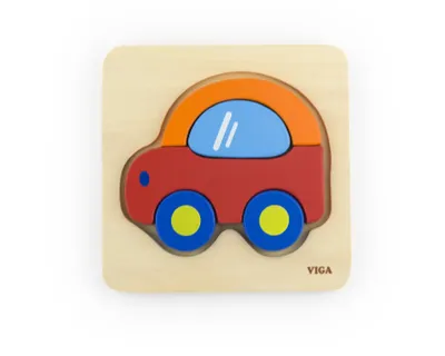 Produktbild von Babys erstes Holzpuzzle Auto, Viga