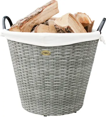 Produktbild von HABAU Feuerholzkorb, 42 cm, grau, aus Polyethylen