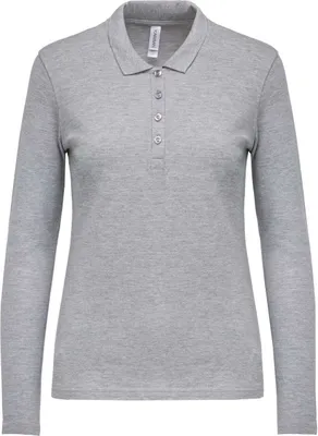 Produktbild von Kariban Damen Polo Shirt T-Shirt Piqué Poloshirt Polohemd Oberteil, Größe:L, Farbe:Oxford Grey